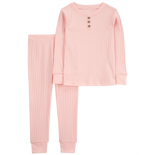 Carters Pink Baby 2-Piece Cotton Blend Pajamas