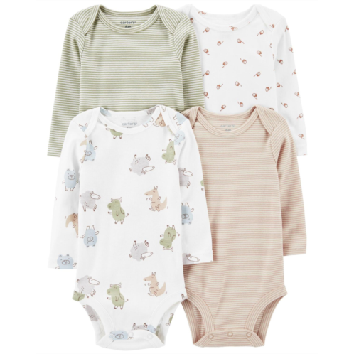 Carters Multi Baby 4-Piece Long-Sleeve Bodysuits