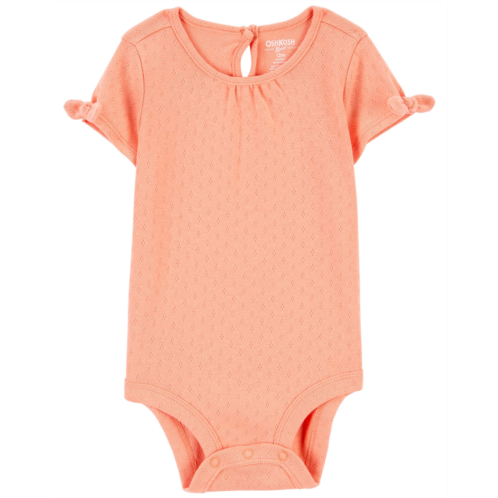 Oshkoshbgosh Orange Baby Soft Pointelle Bodysuit | oshkosh.com