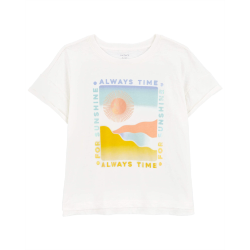 Carters White Kid Always Time For Sunshine Tee