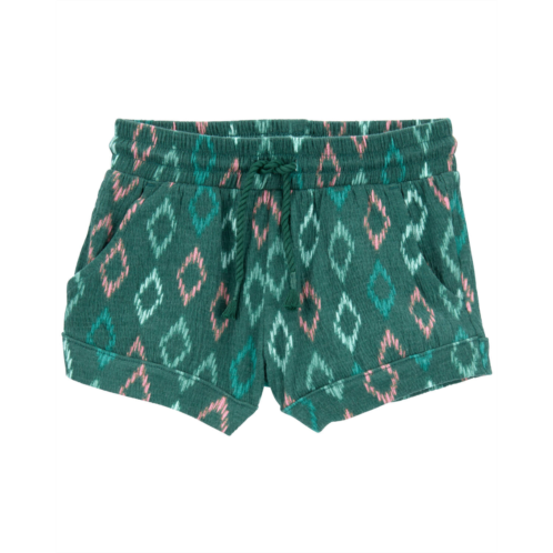 Carters Green Toddler Pull-On Knit Gauze Shorts