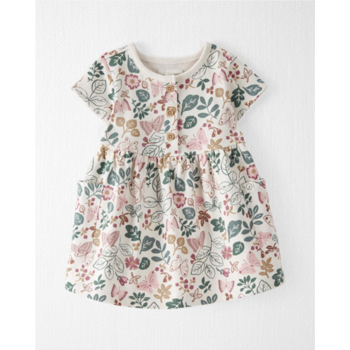 Carters Butterfly Print Baby Organic Cotton Butterfly-Print Pocket Dress