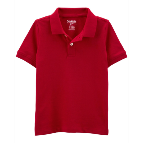 Oshkoshbgosh Red Toddler Pique Cotton Uniform Polo | oshkosh.com
