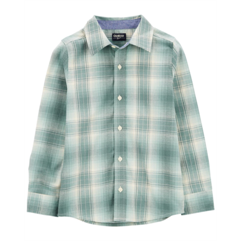 Oshkoshbgosh Mint Kid Cozy Flannel Button-Front Shirt | oshkosh.com