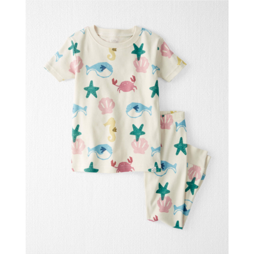 Carters Sand & Sea Print Toddler Organic Cotton Pajamas Set