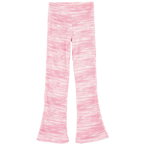 Oshkoshbgosh Pink Kid Space Dye Ribbed Flare Pants | oshkosh.com