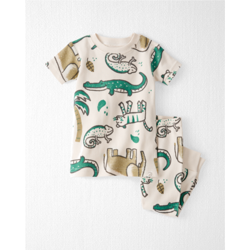Carters Jungle Animals Print Baby Organic Cotton Pajamas Set