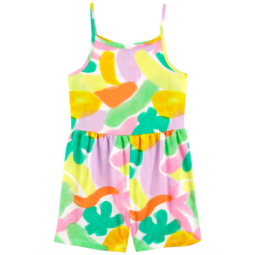 Carters Ivory Kid Abstract Print Cotton Romper