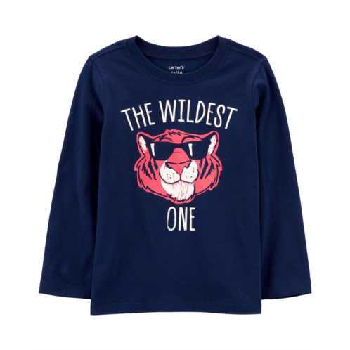 Carters Navy Toddler The Wildest One Tiger Graphic Tee