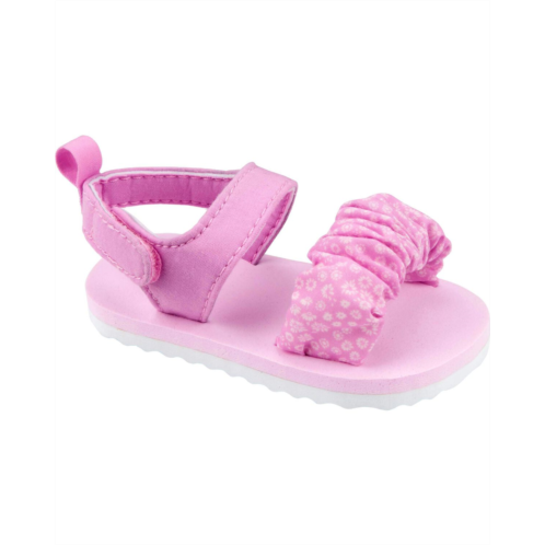 Carters Pink Baby Scrunch Strappy Sandals