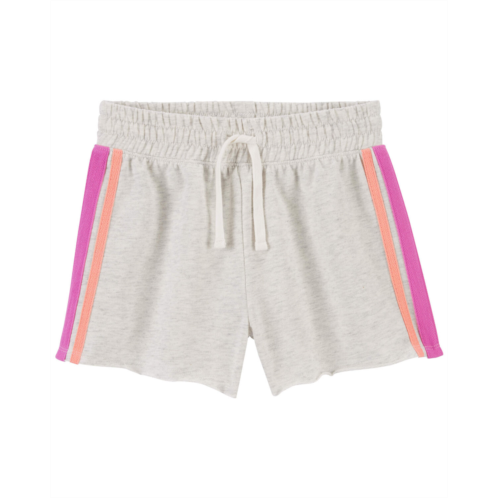 Carters Grey Kid Striped Drawstring Shorts