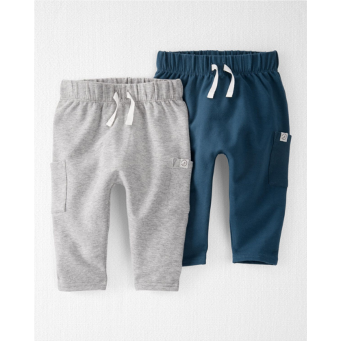 Oshkoshbgosh Gray, Blue Baby 2-Pack Organic Cotton Pants | oshkosh.com