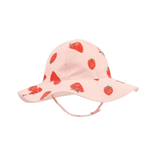 Carters Pink Baby Strawberry Reversible Swim Hat