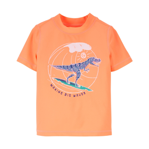 Carters Orange Toddler Dinosaur Short-Sleeve Rashguard