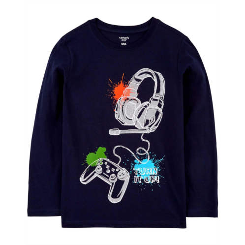 Carters Navy Kid Video Game Graphic Tee