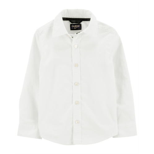 Oshkoshbgosh White Toddler Uniform Button-Front Shirt | oshkosh.com