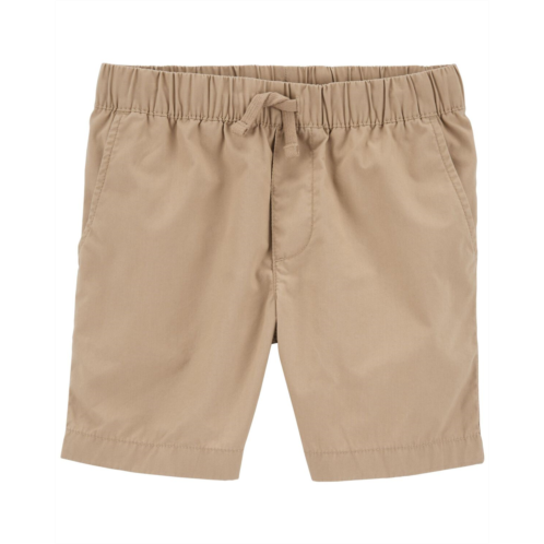 Oshkoshbgosh Khaki Kid Pull-On Poplin Shorts | oshkosh.com