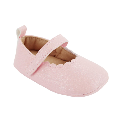 Carters Pink Baby Crib Shoes