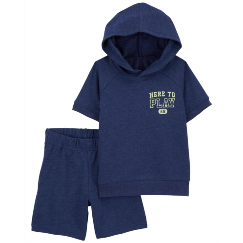 Carters Blue Baby 2-Piece French Terry Here to Play Set