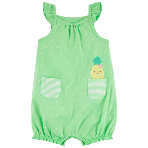 Carters Green Baby Pineapple Cotton Romper