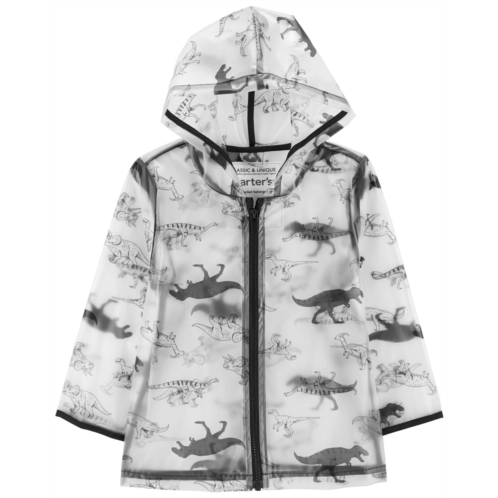 Carters Transparent Dino Print Baby Dinosaur Rain Jacket