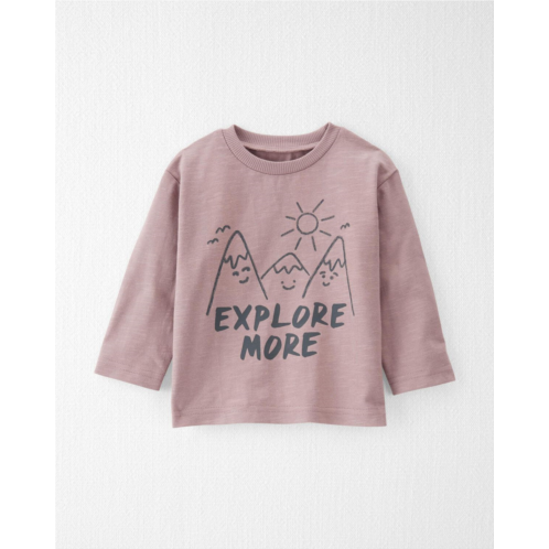 Carters Dusty Rose Baby Organic Cotton Explore More Graphic Tee