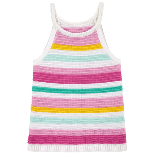 Oshkoshbgosh Multi Toddler Striped Crochet Sweater Tank | oshkosh.com