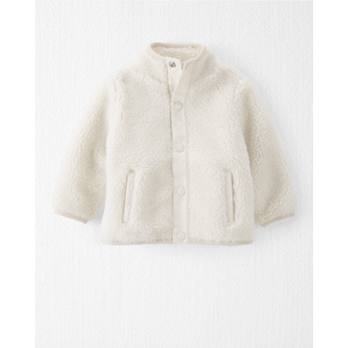 Carters Light Cream Baby Recycled Sherpa Jacket