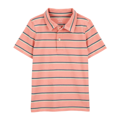 Oshkoshbgosh Pink Baby Striped Jersey Polo | oshkosh.com