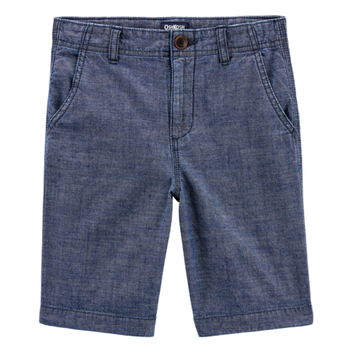 Oshkoshbgosh Blue Kid Denim Stretch Chino Shorts | oshkosh.com