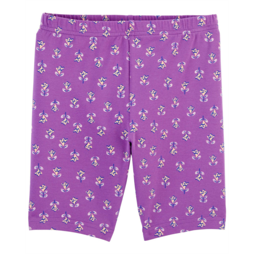 Carters Purple Kid Floral Bike Shorts