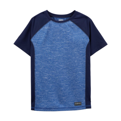 Carters Blue Kid Sporty Tee in Moisture Wicking Active Jersey