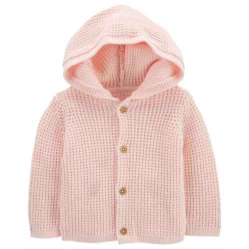 Oshkoshbgosh Pink Baby Hooded Cardigan | oshkosh.com