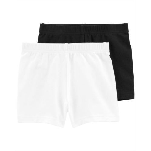 Carters Black/White Toddler 2-Pack Tumbling Shorts