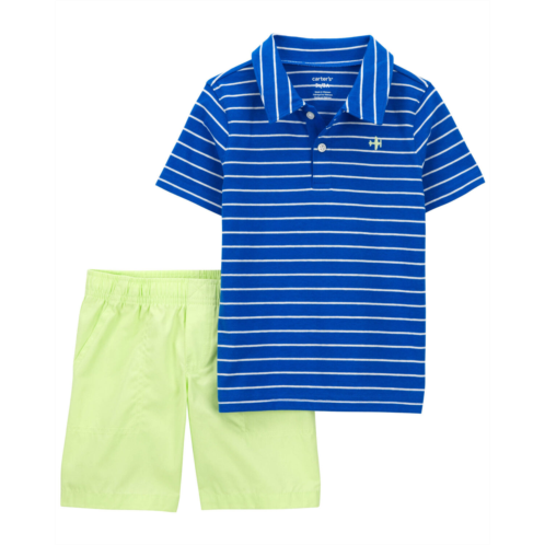 Carters Blue Baby 2-Piece Shirt and Shorts Set