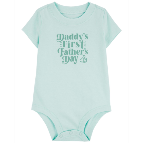 Oshkoshbgosh Blue Baby First Fathers Day Cotton Bodysuit | oshkosh.com