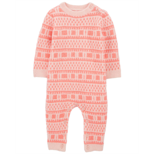 Oshkoshbgosh Pink Baby Sweater Knit Jumpsuit | oshkosh.com