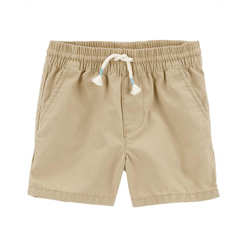 Oshkoshbgosh Khaki Baby Canvas Drawstring Shorts | oshkosh.com