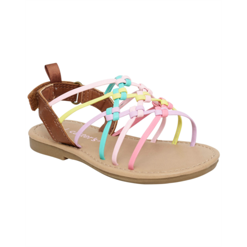 Carters Multi Toddler Rainbow Strap Sandals