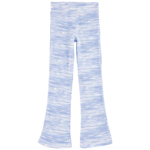 Oshkoshbgosh Blue Kid Space Dye Ribbed Flare Pants | oshkosh.com