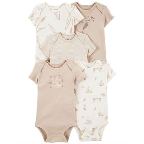 Oshkoshbgosh Ivory Baby 5-Pack Short-Sleeve Bodysuits | oshkosh.com