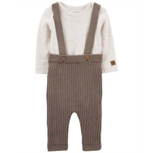 Oshkoshbgosh Grey/Brown Baby 2-Piece Bodysuit & Sweater Coveralls | oshkosh.com