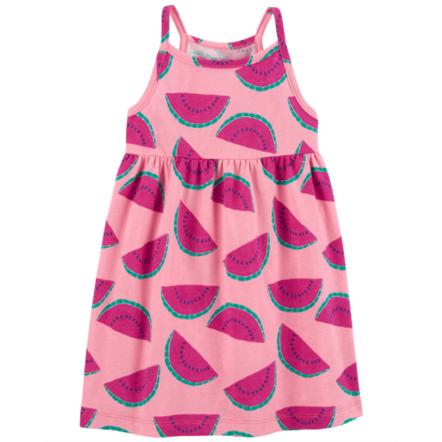 Carters Pink Toddler Watermelon Tank Dress