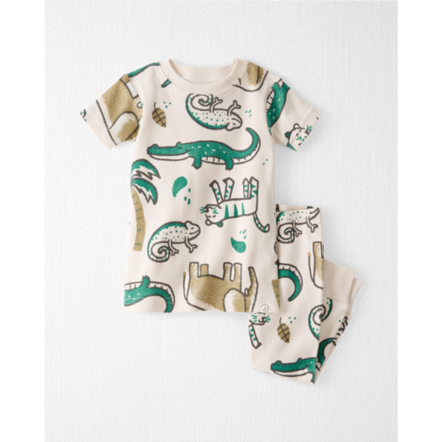 Carters Jungle Animals Print Baby Organic Cotton Pajamas Set