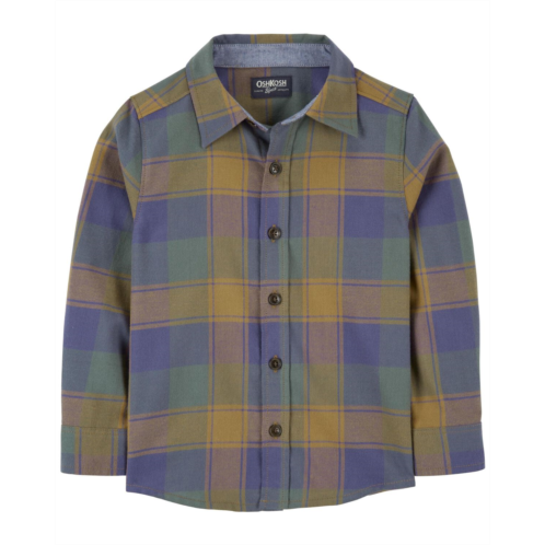 Oshkoshbgosh Plaid Toddler Cozy Flannel Button-Front Shirt | oshkosh.com