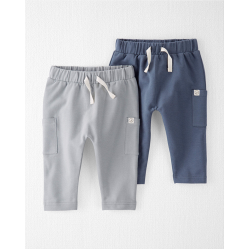 Oshkoshbgosh Blue, Grey Baby 2-Pack Organic Cotton Pants | oshkosh.com