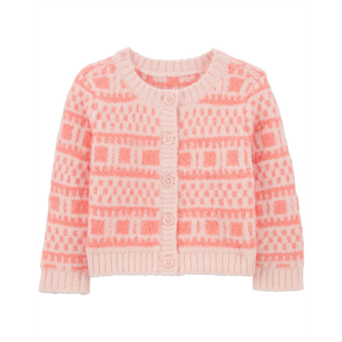 Oshkoshbgosh Pink Baby Sweater Knit Cardigan | oshkosh.com