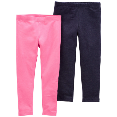 Oshkoshbgosh Pink Toddler 2-Pack Pink & Denim Leggings | oshkosh.com