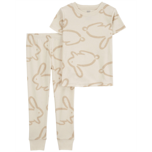 Carters Khaki Baby 2-Piece Bunny 100% Snug Fit Cotton Pajamas