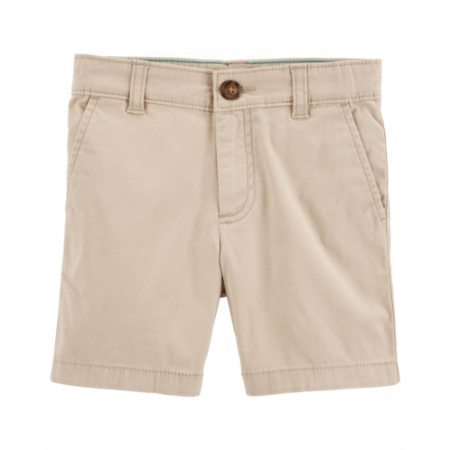 Carters Khaki Toddler Flat-Front Shorts